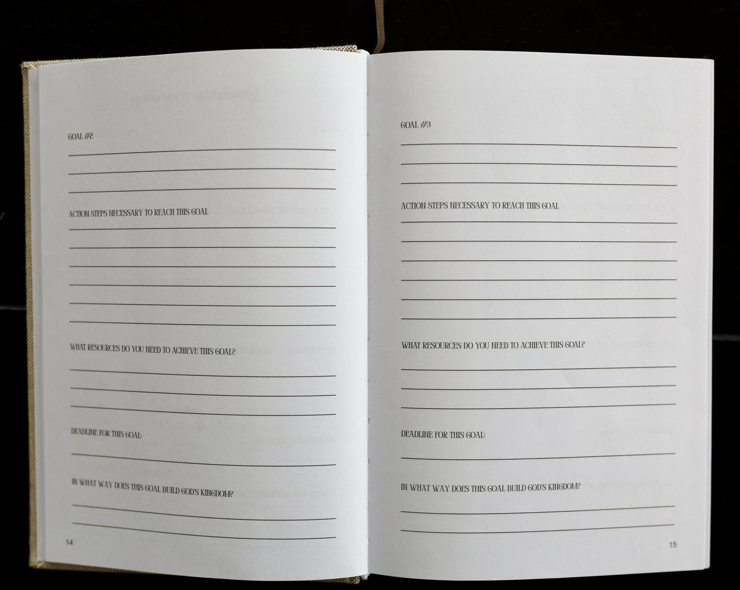 BUSINESS MEETINGS WITH GOD PLANNER (Undated)